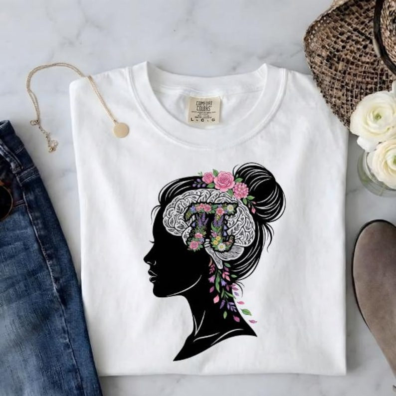 Women in STEM Floral Pi Symbol T-Shirt