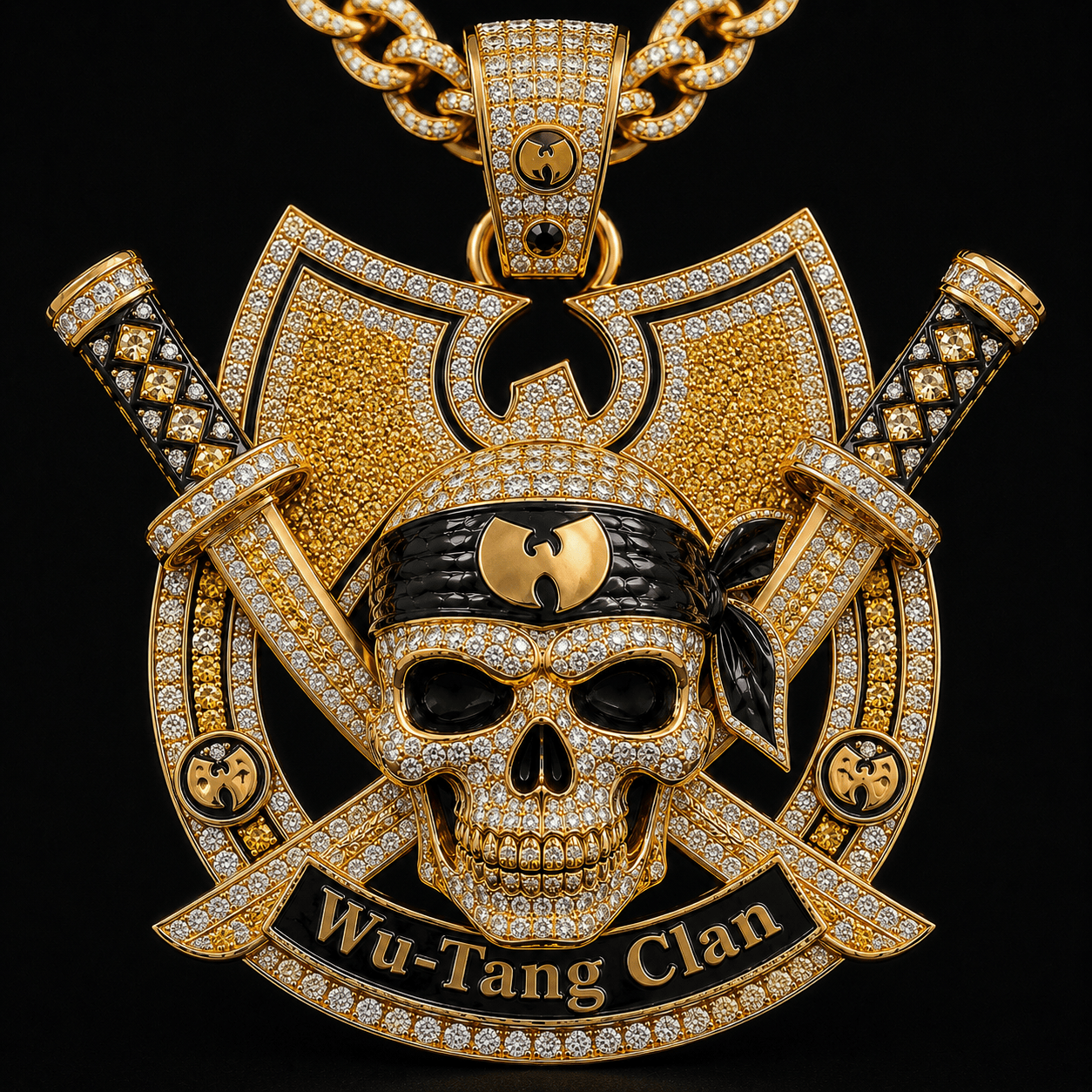 WTC Solid Gold Chain with Diamond Pendant PDL