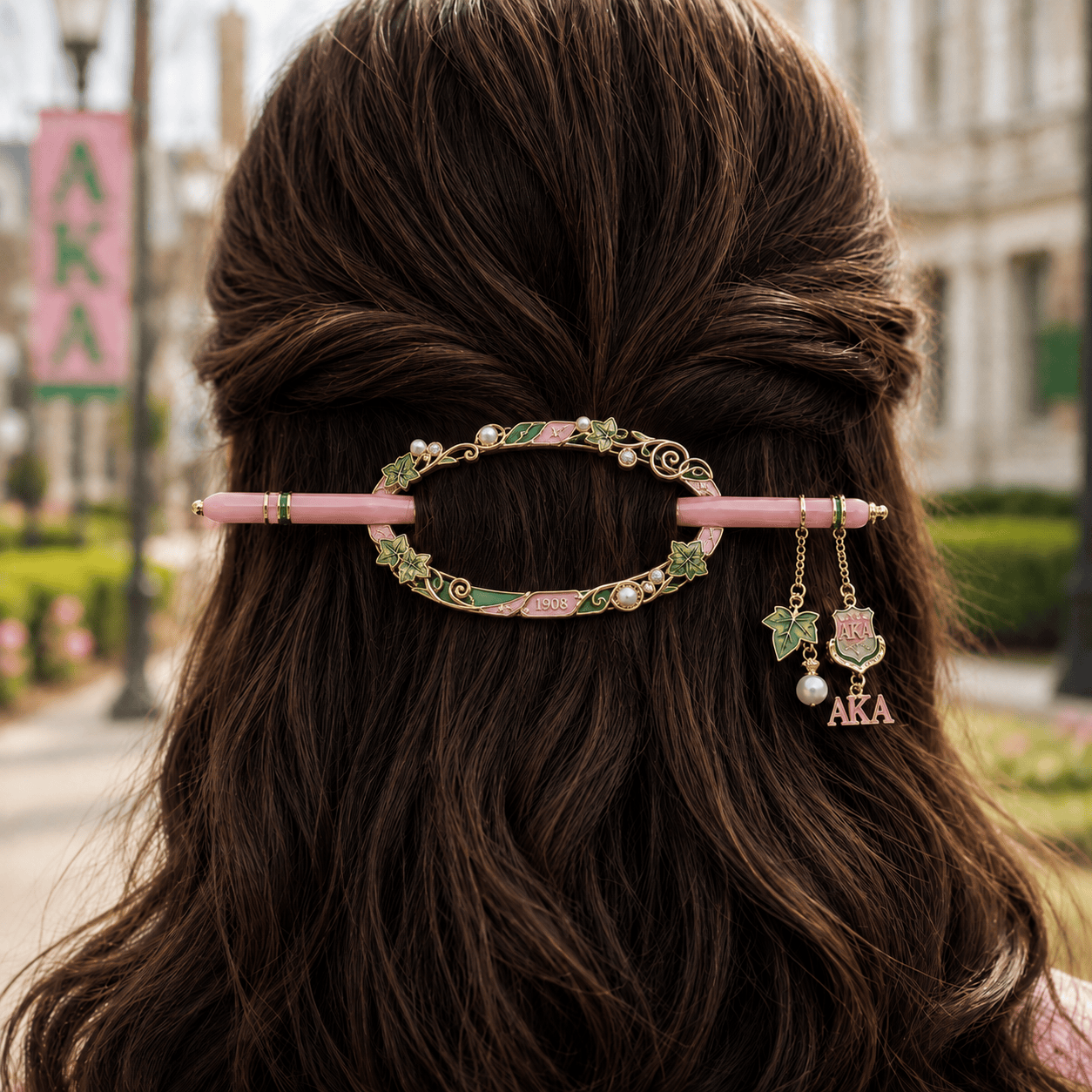 AKA Premium Embellished Hair Clip