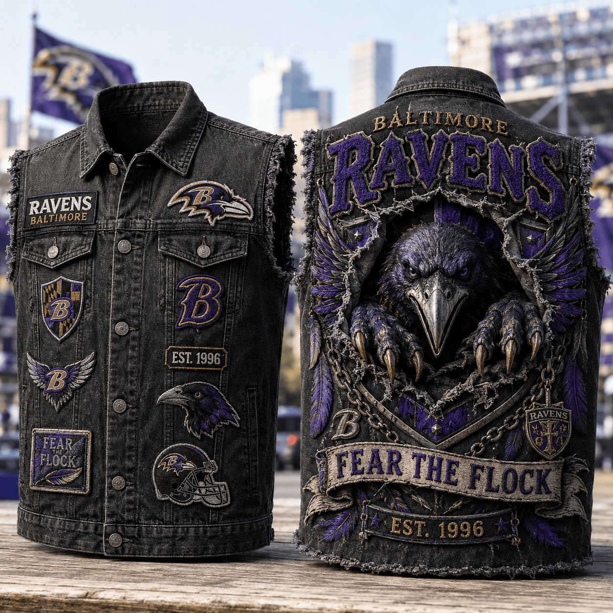 BTR PREMIUM DENIM VEST LNTH