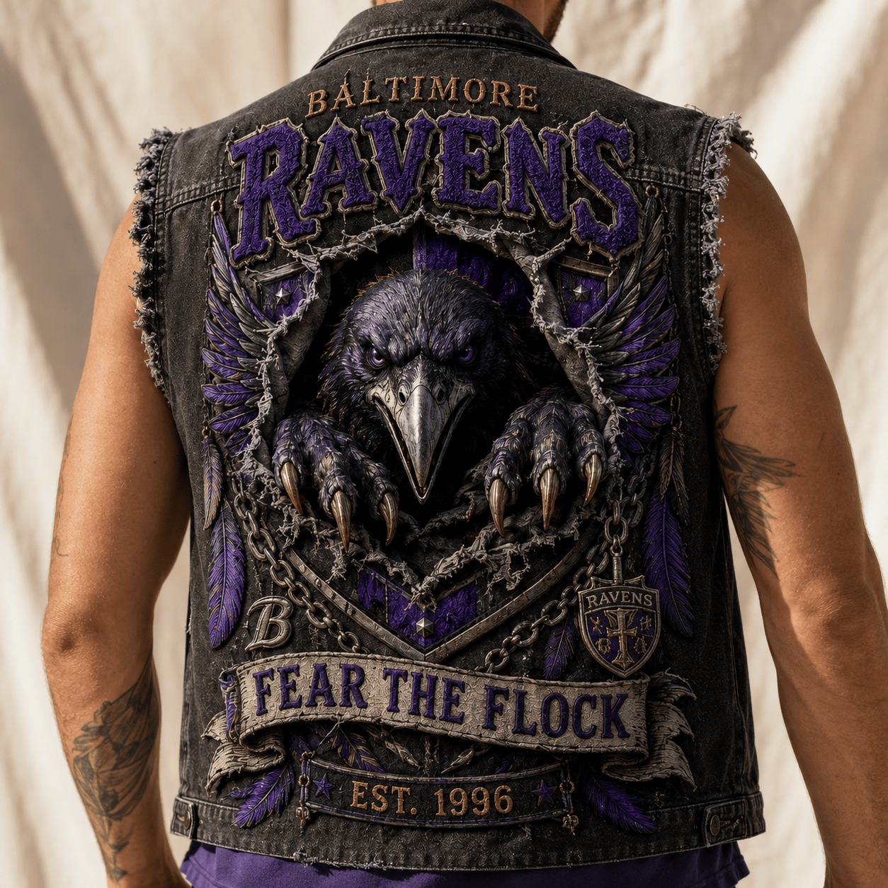 BTR PREMIUM DENIM VEST LNTH