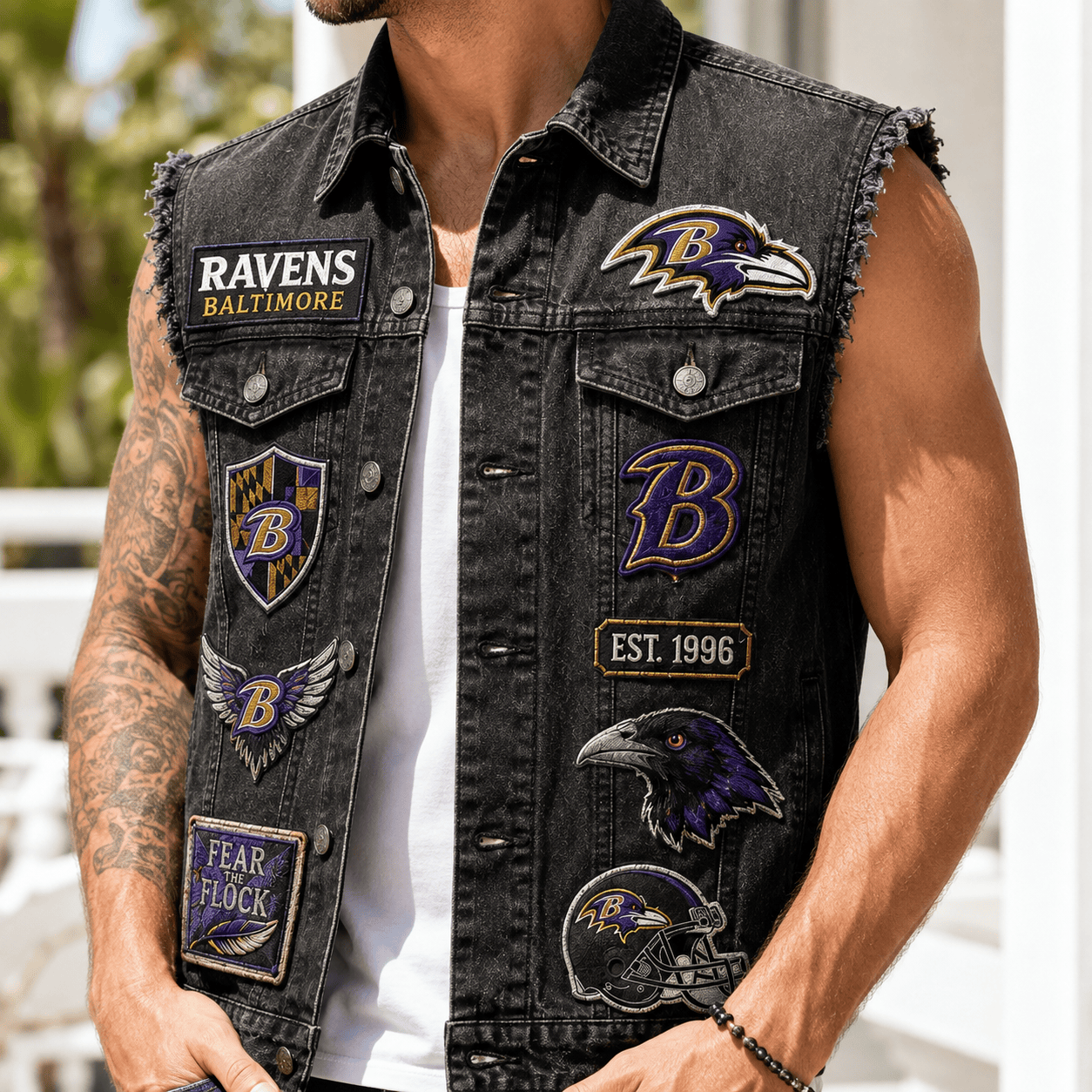BTR PREMIUM DENIM VEST LNTH