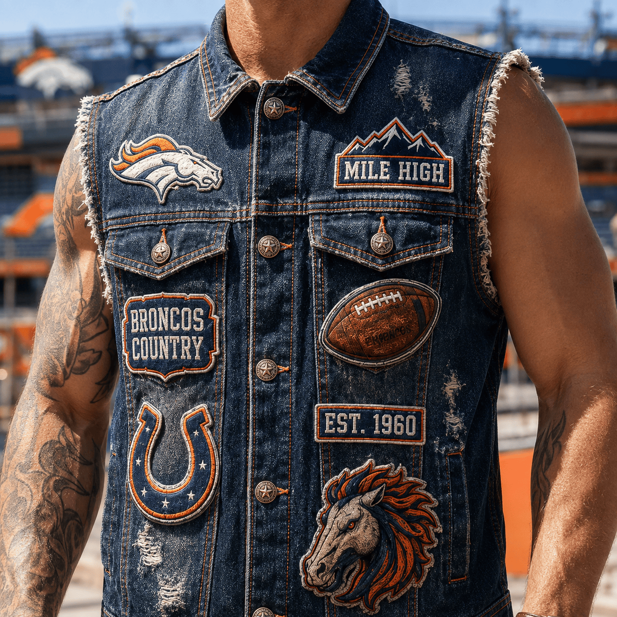 DVBC PREMIUM DENIM VEST LNTH
