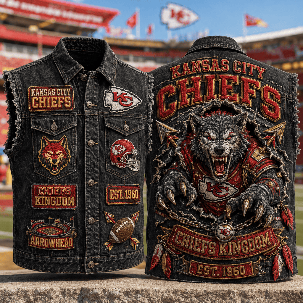 KCC PREMIUM DENIM VEST LNTH